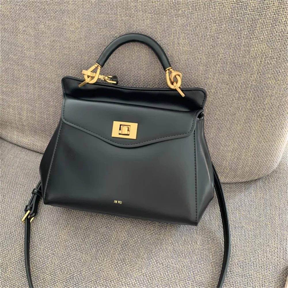 JW PEI Artificial Leather Box Bag, Shoulder Bag, Crossbody Bag, Handbag Medium Women's White/Black/Brown/Olive 2T78