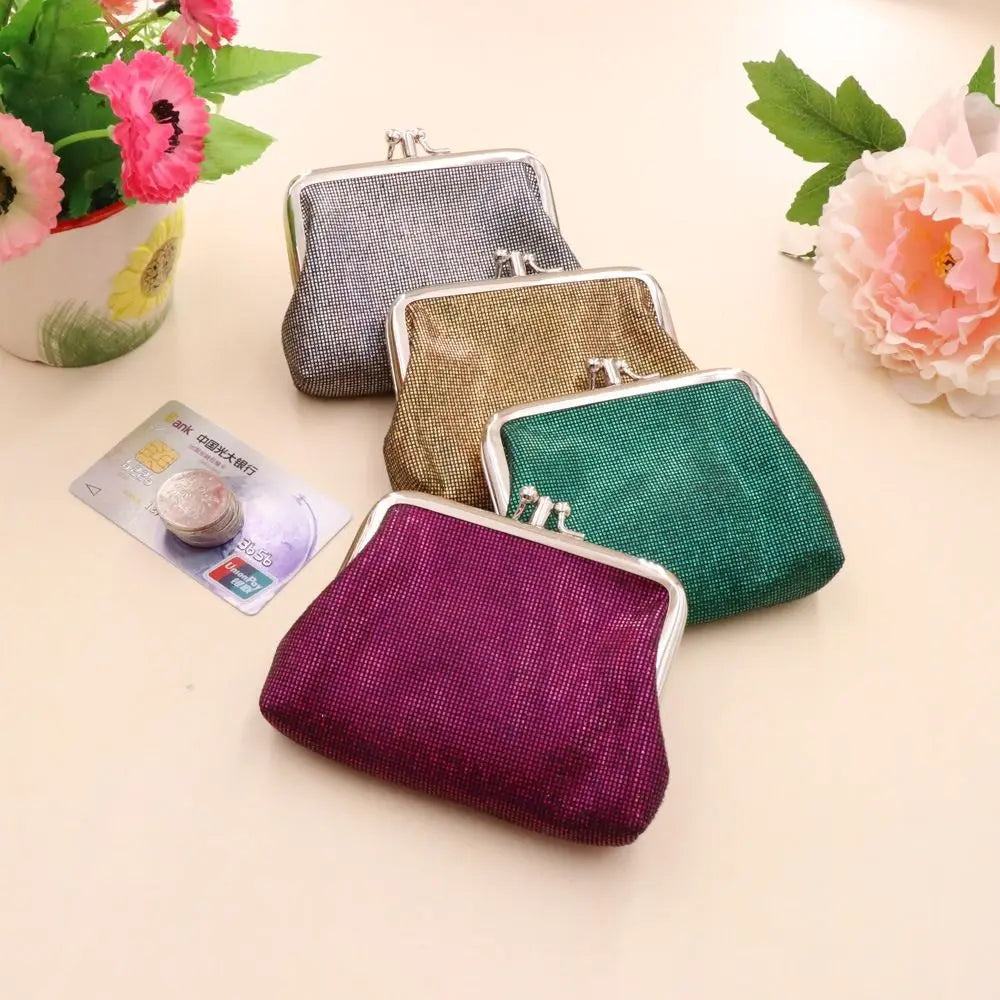 New Iron Mouth Clip Coin Purse Floral Change Money Organizers Gift Bag Women