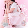 New Girls  Sweet and Cute Ulzzang Ita Bag Dolls Bag Large Capacity Portable Tote Bag With Ribbon Fashion Shoulder Crossbody Bag