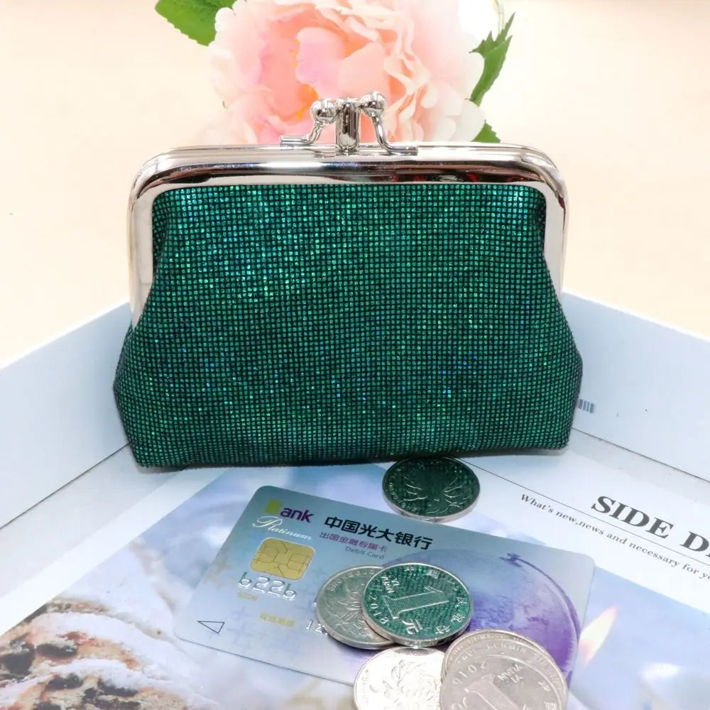 New Iron Mouth Clip Coin Purse Floral Change Money Organizers Gift Bag Women