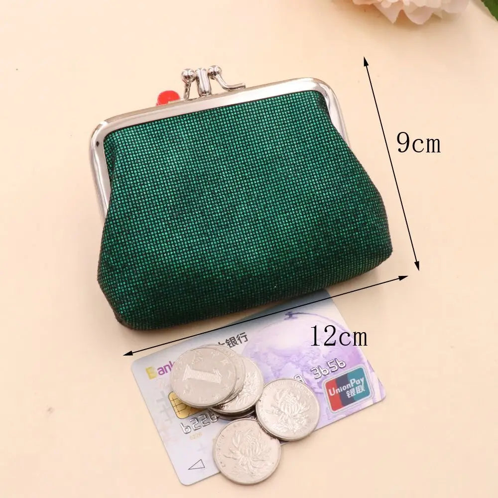 New Iron Mouth Clip Coin Purse Floral Change Money Organizers Gift Bag Women