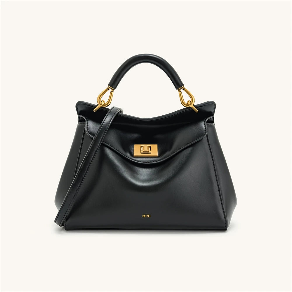 JW PEI Artificial Leather Box Bag, Shoulder Bag, Crossbody Bag, Handbag Medium Women's White/Black/Brown/Olive 2T78
