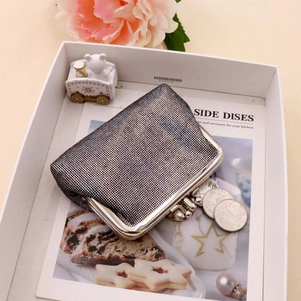New Iron Mouth Clip Coin Purse Floral Change Money Organizers Gift Bag Women