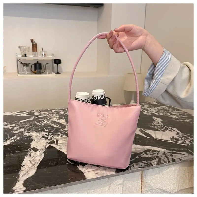 ★▲Women's High Capacity Handbag Underarm Handbag Shoulder Bag Waterproof Embroidered Letters Underarm Bag Tote Bags