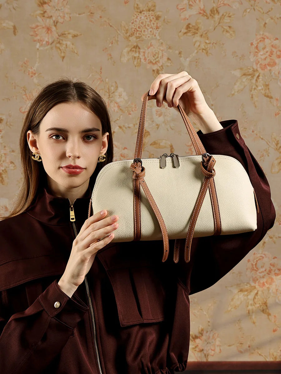 YANATARI Genuine Leather Bag Woman 2026 Luxury Bag Vintage Long Shoulder Bag Handbags Large Capacity Underarm Shopping Bag