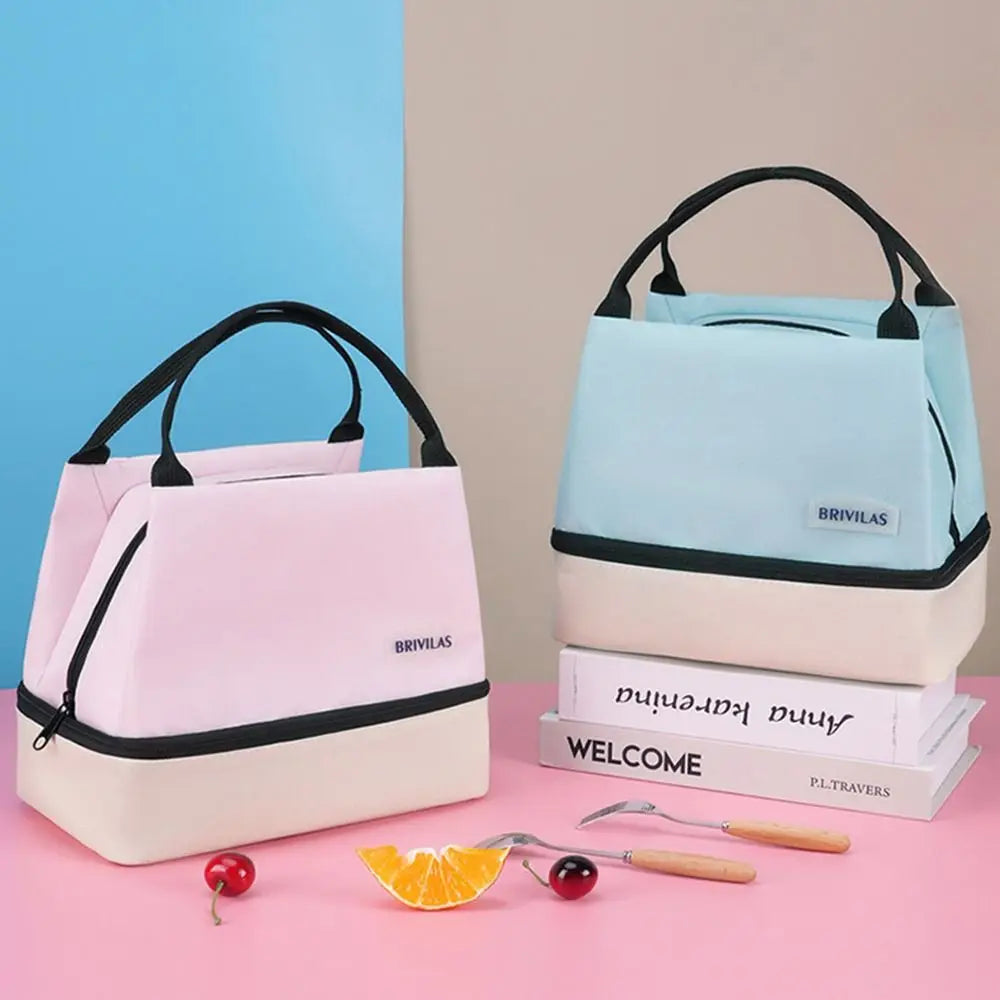 Camping Picnic Bag Lunch Bag Large Capacity Food Drink Storage Women's Casual Handbag Travel Tote Carry Aluminum Foil Tote Bag