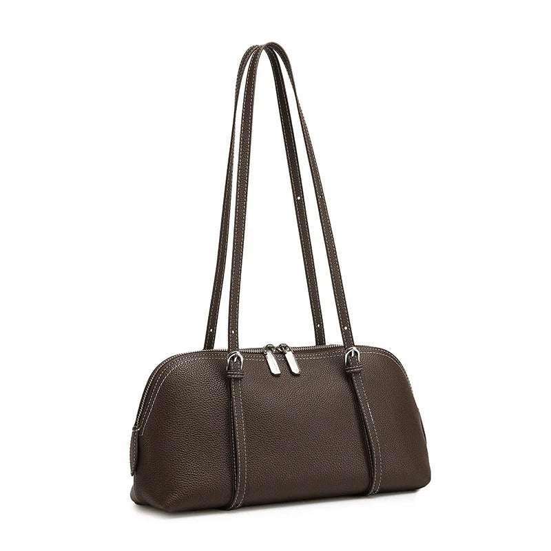 YANATARI Genuine Leather Bag Woman 2026 Luxury Bag Vintage Long Shoulder Bag Handbags Large Capacity Underarm Shopping Bag