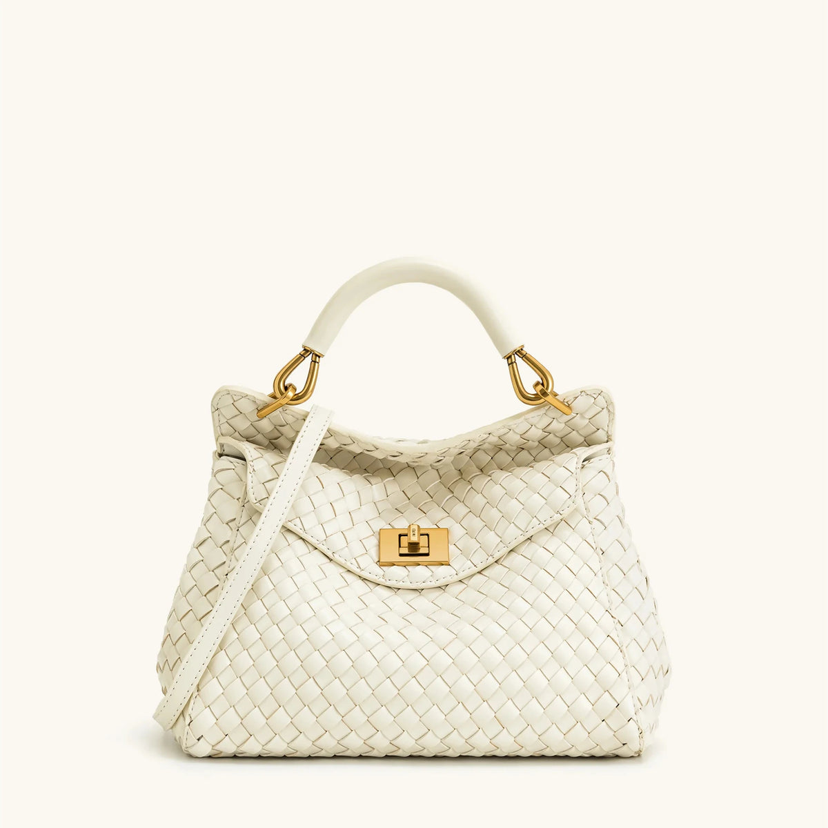 JW PEI Artificial Leather Box Bag, Shoulder Bag, Crossbody Bag, Handbag Medium Women's White/Black/Brown/Olive 2T78