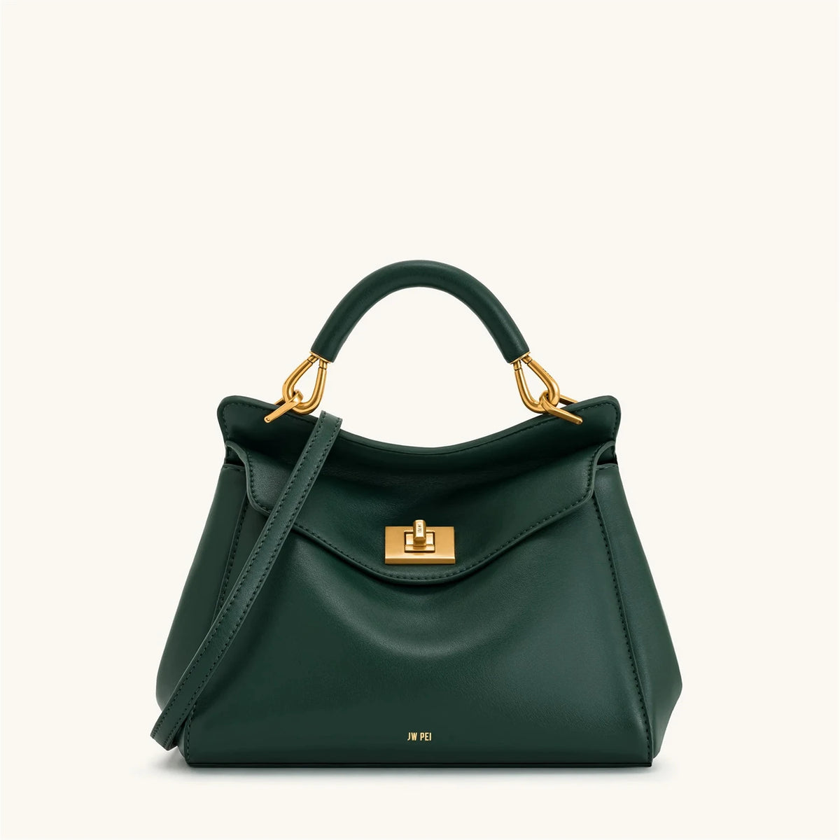 JW PEI Artificial Leather Box Bag, Shoulder Bag, Crossbody Bag, Handbag Medium Women's White/Black/Brown/Olive 2T78