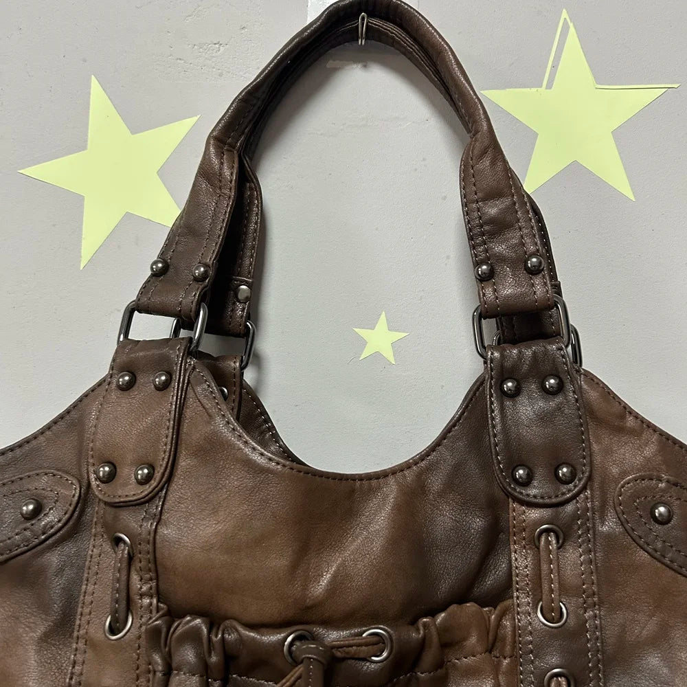 Vintage Women Handbags Fashion Hobos Shoulder Bag Large Tote Top-handle Shopping Pack Multiple Pockets Satchel Lady  Purse