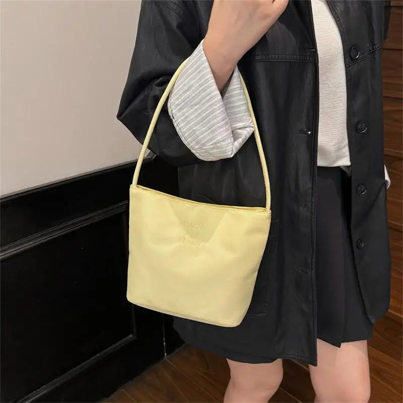 ★▲Women's High Capacity Handbag Underarm Handbag Shoulder Bag Waterproof Embroidered Letters Underarm Bag Tote Bags