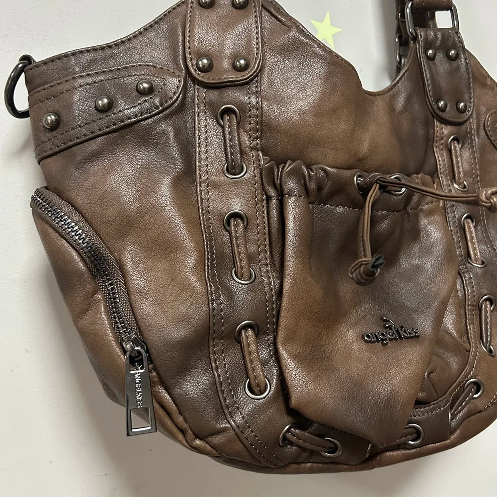 Vintage Women Handbags Fashion Hobos Shoulder Bag Large Tote Top-handle Shopping Pack Multiple Pockets Satchel Lady  Purse
