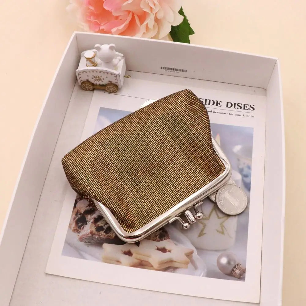 New Iron Mouth Clip Coin Purse Floral Change Money Organizers Gift Bag Women