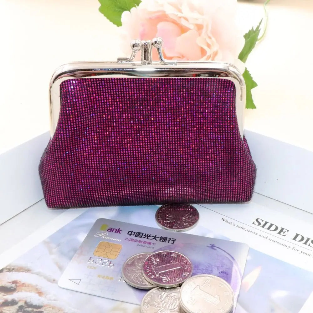 New Iron Mouth Clip Coin Purse Floral Change Money Organizers Gift Bag Women