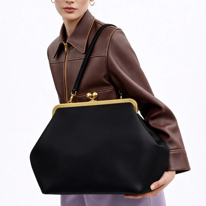 Branded Women's Shoulder Bag Exquisite Irregular Design Seashell Handbag Luxury Large Capacity Clip Clutch Elegant Evening Bag