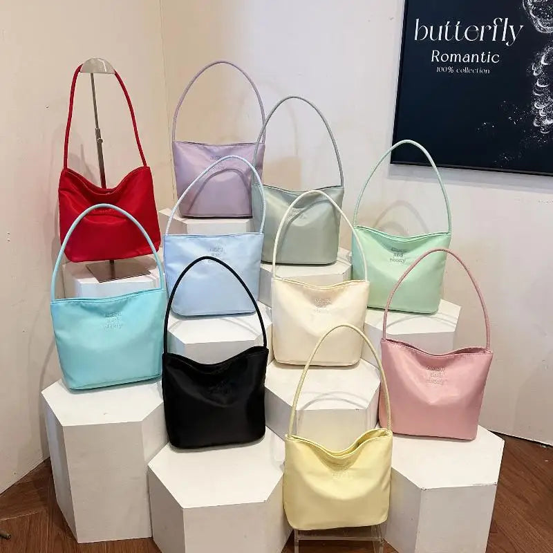 ★▲Women's High Capacity Handbag Underarm Handbag Shoulder Bag Waterproof Embroidered Letters Underarm Bag Tote Bags