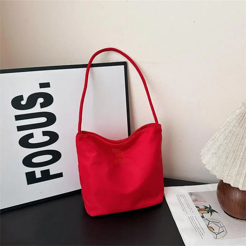 ★▲Women's High Capacity Handbag Underarm Handbag Shoulder Bag Waterproof Embroidered Letters Underarm Bag Tote Bags