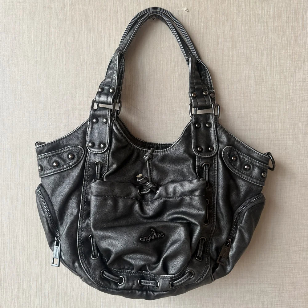 Vintage Women Handbags Fashion Hobos Shoulder Bag Large Tote Top-handle Shopping Pack Multiple Pockets Satchel Lady  Purse
