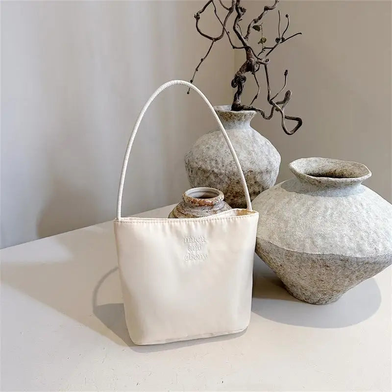 ★▲Women's High Capacity Handbag Underarm Handbag Shoulder Bag Waterproof Embroidered Letters Underarm Bag Tote Bags