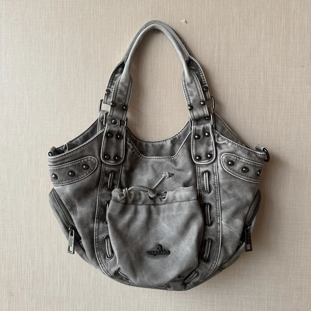 Vintage Women Handbags Fashion Hobos Shoulder Bag Large Tote Top-handle Shopping Pack Multiple Pockets Satchel Lady  Purse